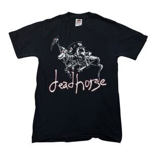 DEAD HORSE BAND T-SHIRT SMALL SHORT SLEEVE BLACK TEXAS THRASH METAL 1991